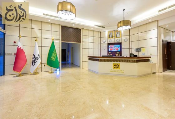 Hotel lobby and reception at Abraj Suites Hotel, Al Mansoura, Doha