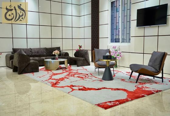 Lounge area with sofas at Abraj Suites Hotel, Al Mansoura, Doha