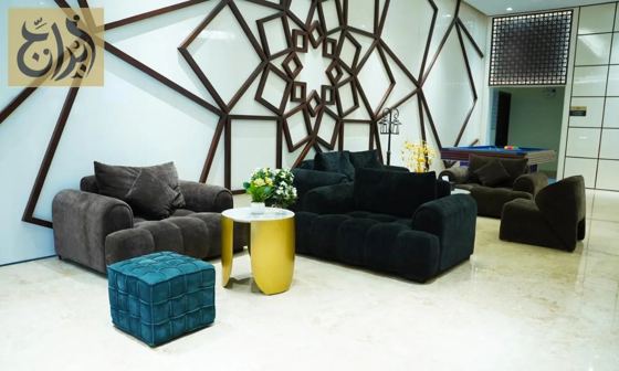Lobby seating lounge at Abraj Suites Hotel, Al Mansoura, Doha